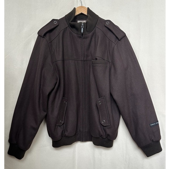 ROBERT PHILLIPE NEW YORK Other - ROBERT PHILLIPE NEW YORK Wool Blend Bomber Jacket Size L Men's Brown City Chores